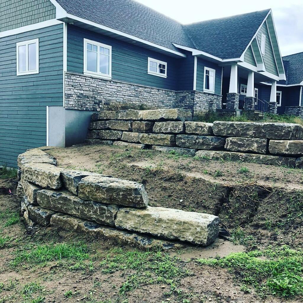Terraced Retaing Wall by Sequoia Landscape