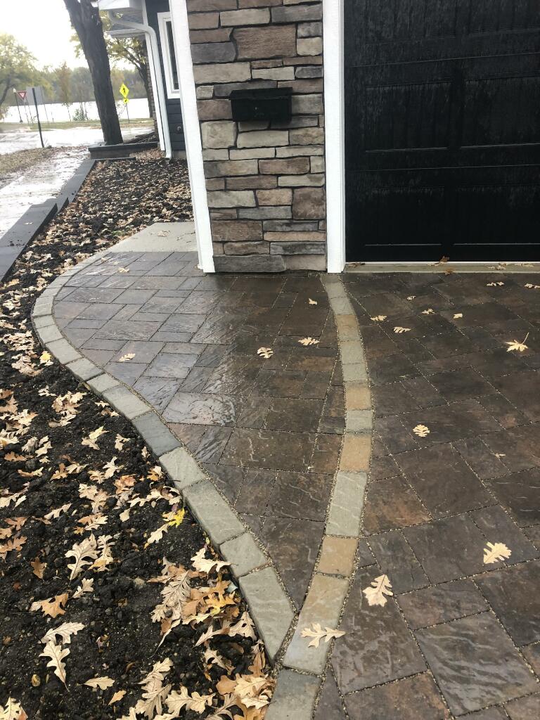 Permeable Pavers in Driveway and Walkway by Sequoia Landscape