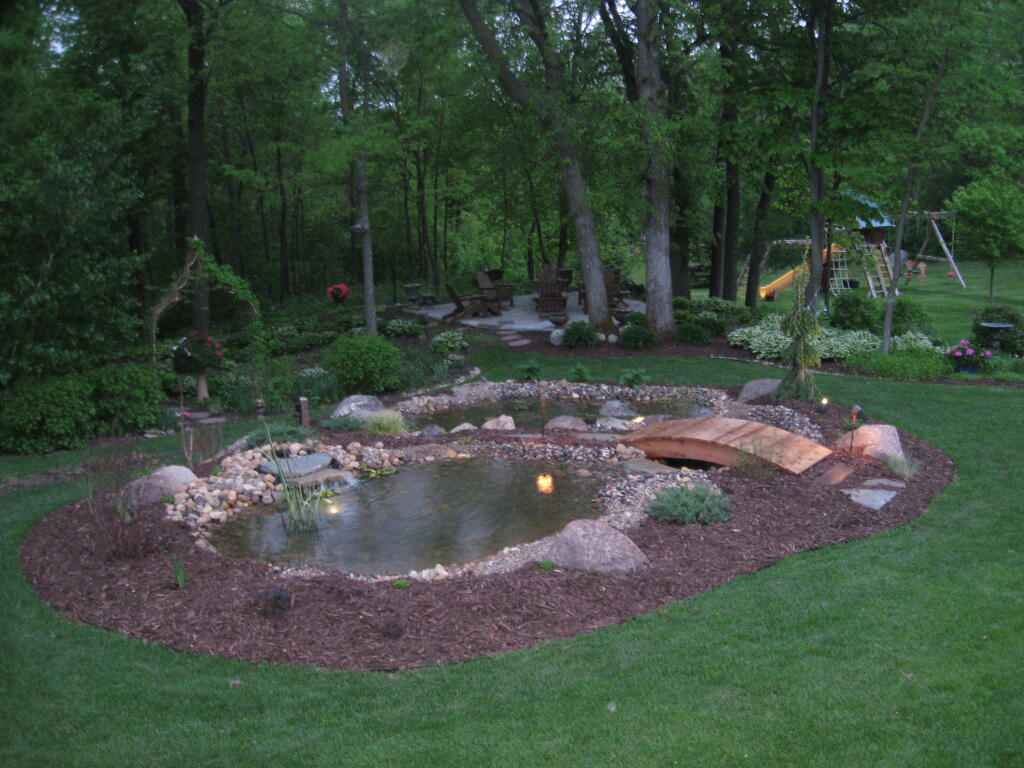 Pond Side View by Sequoia Landscape
