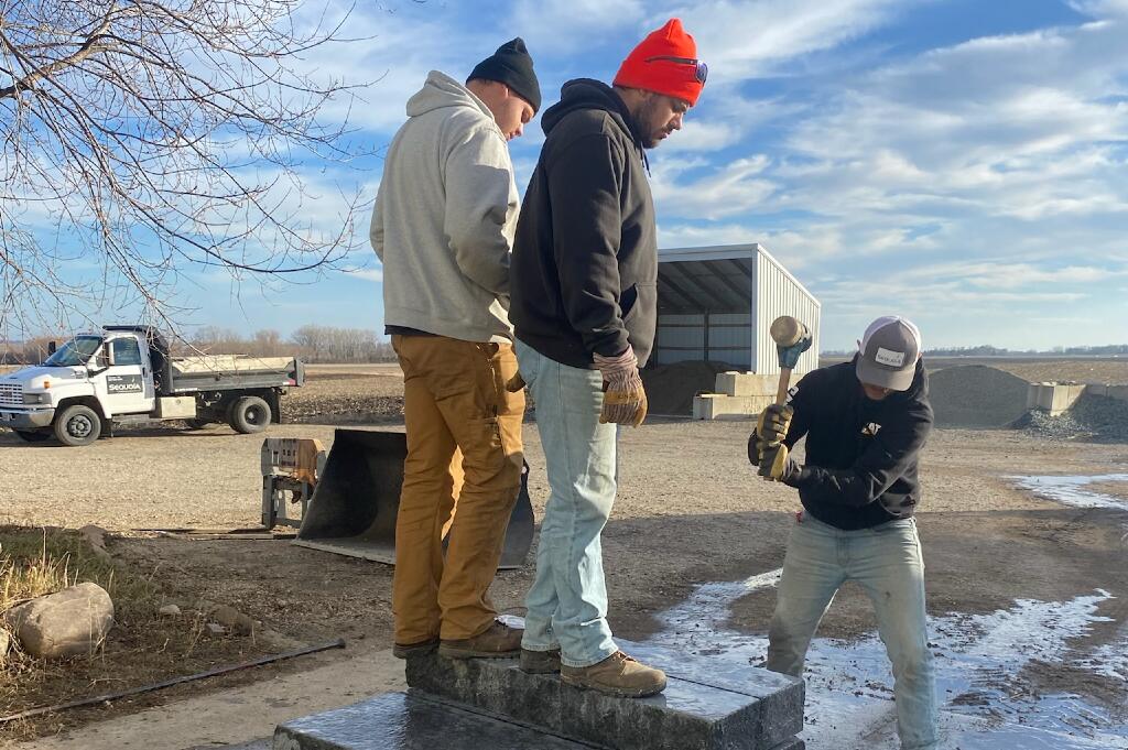 Laying Stone at Sequoia Landscape