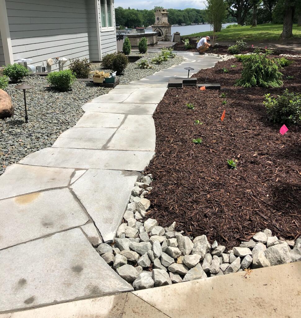 Stone Walkway at Sequoia Landscape