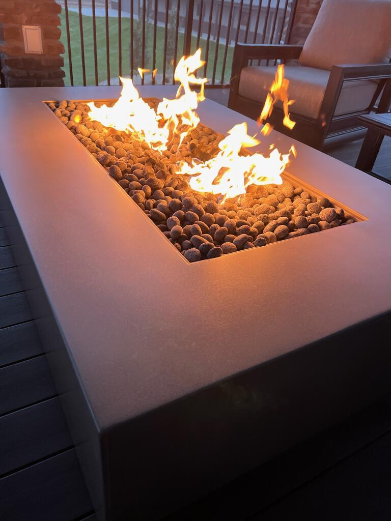 Gas Firepit at Sequoia Lanscape